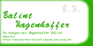 balint wagenhoffer business card