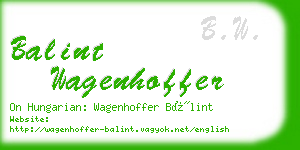 balint wagenhoffer business card